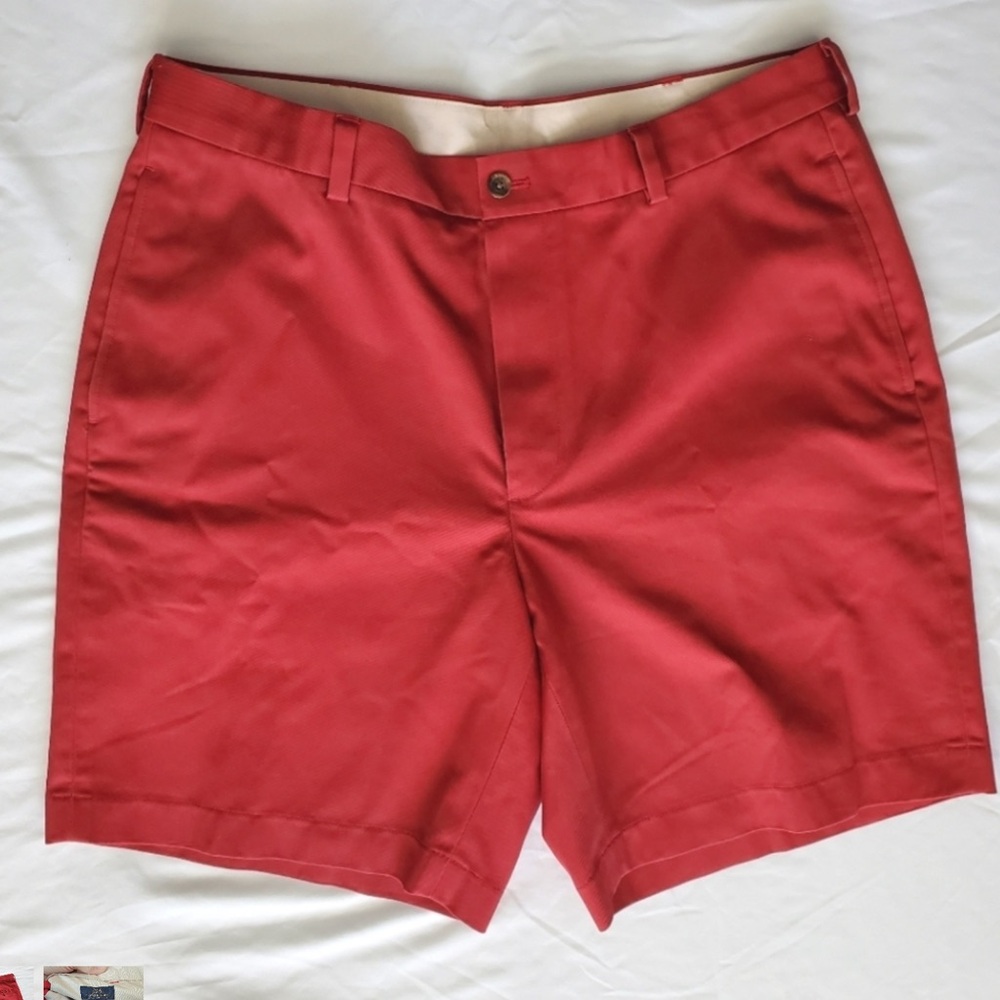 Brooks Brothers 346 Advantage shorts 36 brick red 100% cotton